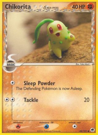 Chikorita (Delta Species) (044/101) Reverse Holofoil [Dragon Frontiers] - Common