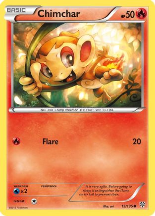 Chimchar (015/135) Reverse Holofoil [Plasma Storm] - Common