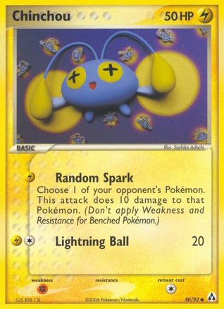 Chinchou (050/92) Reverse Holofoil [Legend Maker] - Common