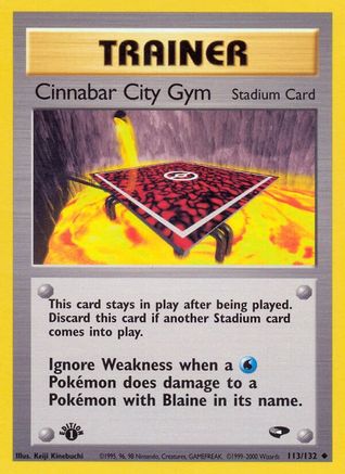 Cinnabar City Gym (113/132) 1st Edition [Gym Challenge] - Uncommon