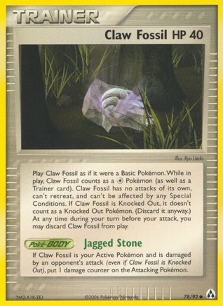 Claw Fossil (78/92) [Legend Maker] - Common