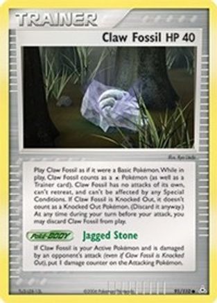 Claw Fossil (91/110) Reverse Holofoil [Holon Phantoms] - Common