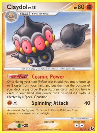 Claydol (15/106) Reverse Holofoil [Great Encounters] - Rare