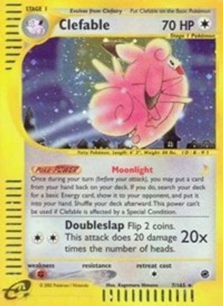 Clefable (7/165) Reverse Holofoil [Expedition] - Holo Rare