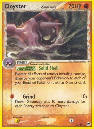 Cloyster (Delta Species) (014/101) [Dragon Frontiers] - Rare