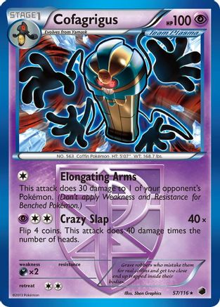 Cofagrigus (Team Plasma) (57/116) Reverse Holofoil [Plasma Freeze] - Rare