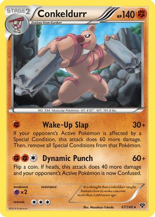 Conkeldurr (67/146) Reverse Holofoil [XY Base Set] - Rare