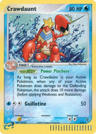 Crawdaunt (003/97) Reverse Holofoil [Dragon] - Holo Rare