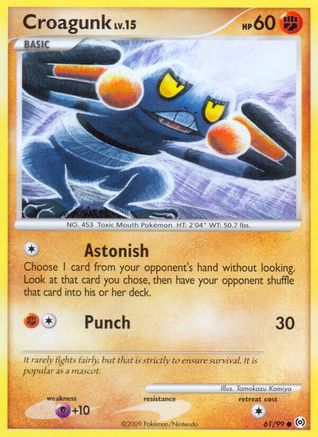 Croagunk (061/99) Reverse Holofoil [Arceus] - Common