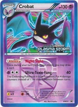 Crobat - BW51 (Team Plasma) (Prerelease) (BW51/101) Holofoil [Black and White Promos] - Promo