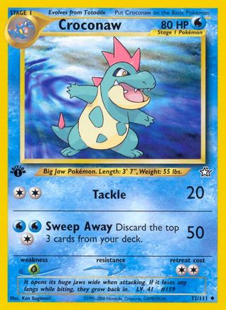 Croconaw (032/111) 1st Edition [Neo Genesis] - Uncommon