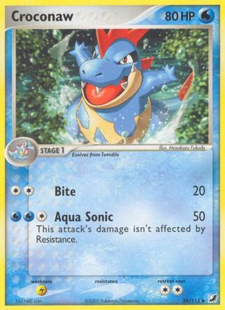 Croconaw (38/115) Reverse Holofoil [Unseen Forces] - Uncommon