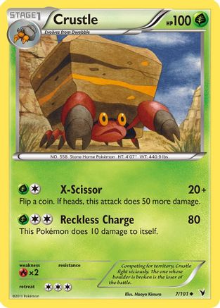 Crustle (7/101) Reverse Holofoil [Noble Victories] - Uncommon