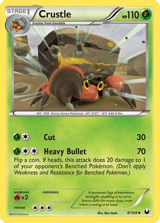 Crustle (8/108) Reverse Holofoil [Dark Explorers] - Uncommon