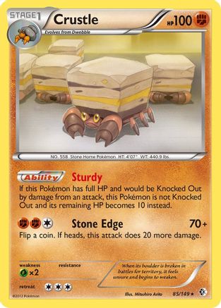 Crustle (85/149) Reverse Holofoil [Boundaries Crossed] - Holo Rare