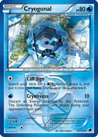 Cryogonal (Team Plasma) (030/116) [Plasma Freeze] - Uncommon