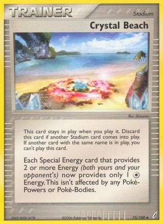 Crystal Beach (75/100) Reverse Holofoil [Crystal Guardians] - Uncommon