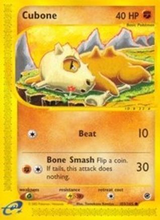 Cubone (103/165) Reverse Holofoil [Expedition] - Common