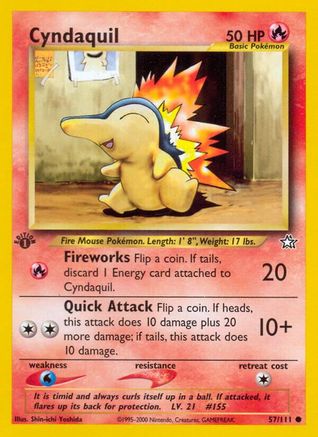 Cyndaquil (057/111) 1st Edition [Neo Genesis] - Common
