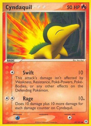 Cyndaquil (059/101) Reverse Holofoil [Hidden Legends] - Common