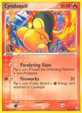 Cyndaquil (054/115) Reverse Holofoil [Unseen Forces] - Common