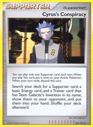 Cyrus's Conspiracy (105/127) Reverse Holofoil [Platinum] - Uncommon