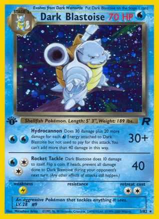 Dark Blastoise (003/82) 1st Edition Holofoil [Team Rocket] - Holo Rare