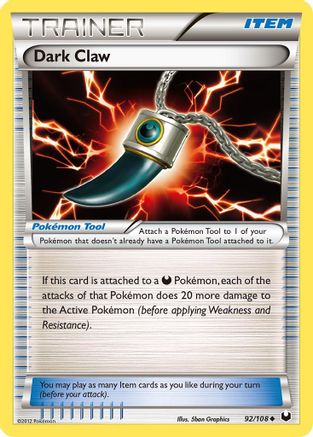 Dark Claw (092/108) Reverse Holofoil [Dark Explorers] - Uncommon