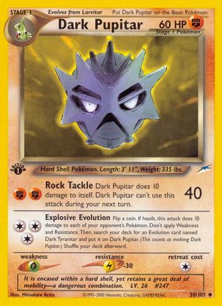Dark Pupitar (38/105) 1st Edition [Neo Destiny] - Uncommon