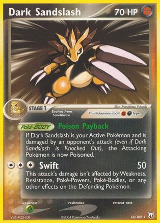 Dark Sandslash (018/109) Reverse Holofoil [Team Rocket Returns] - Rare