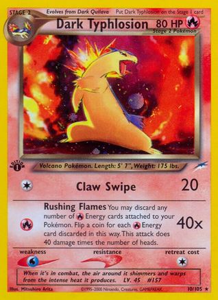 Dark Typhlosion (010/105) 1st Edition Holofoil [Neo Destiny] - Holo Rare