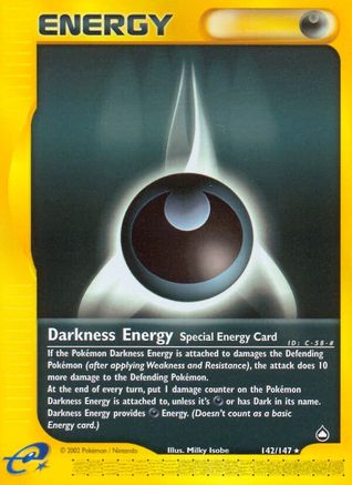 Darkness Energy (142/147) Reverse Holofoil [Aquapolis] - Rare