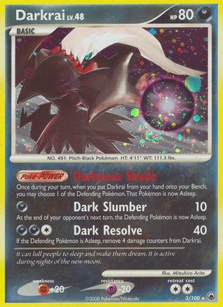 Darkrai (3/100) Reverse Holofoil [Majestic Dawn] - Holo Rare