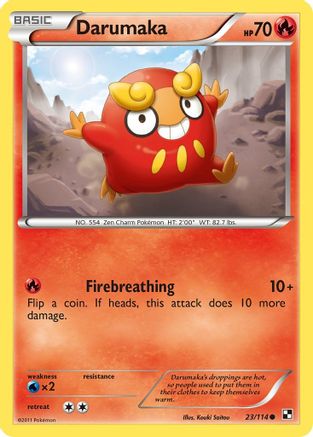 Darumaka (023/114) Reverse Holofoil [Black and White] - Common