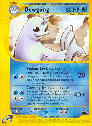 Dewgong (7/144) Reverse Holofoil [Skyridge] - Rare
