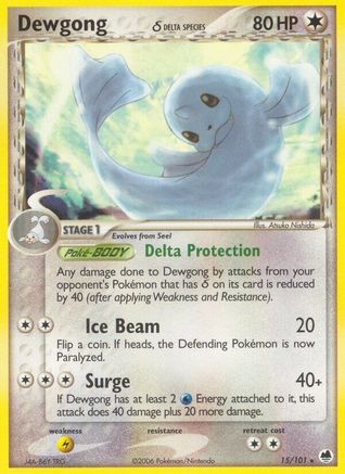 Dewgong (Delta Species) (15/101) Reverse Holofoil [Dragon Frontiers] - Rare