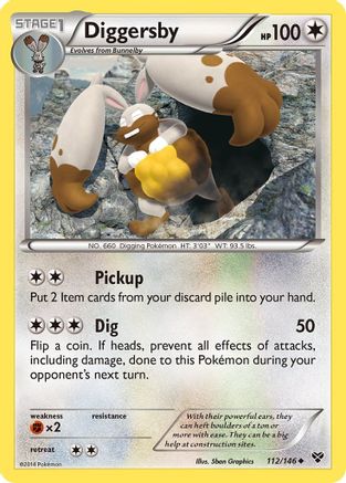 Diggersby (112/146) Reverse Holofoil [XY Base Set] - Uncommon