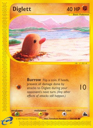 Diglett (50/144) Reverse Holofoil [Skyridge] - Common