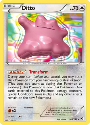Ditto (108/149) Reverse Holofoil [Boundaries Crossed] - Holo Rare