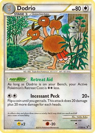 Dodrio (11/90) Reverse Holofoil [Undaunted] - Rare