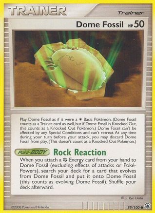 Dome Fossil (89/100) Reverse Holofoil [Majestic Dawn] - Common