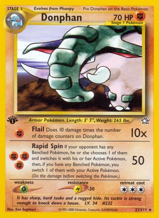 Donphan (021/111) 1st Edition [Neo Genesis] - Rare