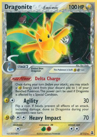 Dragonite (Delta Species) (003/113) Reverse Holofoil [Delta Species] - Holo Rare