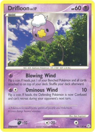 Drifloon (46/130) Reverse Holofoil [Diamond and Pearl] - Uncommon