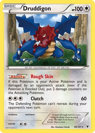 Druddigon (89/101) Reverse Holofoil [Noble Victories] - Rare