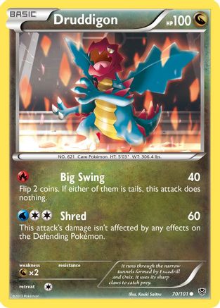 Druddigon (70/101) Reverse Holofoil [Plasma Blast] - Common