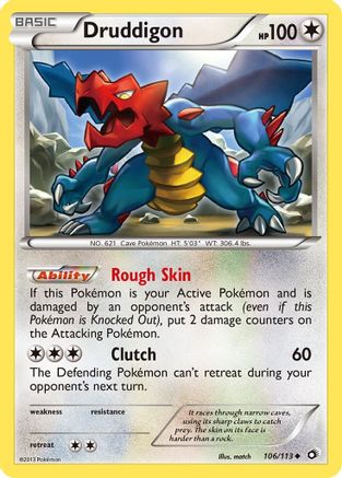 Druddigon (106/113) Reverse Holofoil [Legendary Treasures] - Uncommon