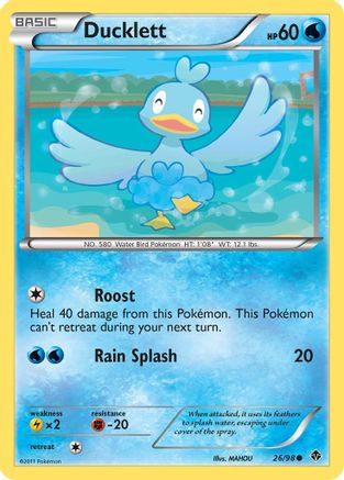 Ducklett (026/98) Reverse Holofoil [Emerging Powers] - Common