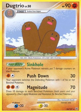 Dugtrio (24/127) Reverse Holofoil [Platinum] - Rare