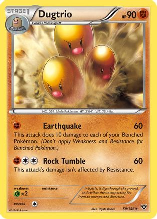 Dugtrio (59/146) Reverse Holofoil [XY Base Set] - Rare